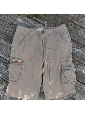 Vintage mens SissyBoy 100% linen shorts. Outdoorsy, campy, beachy. Size M